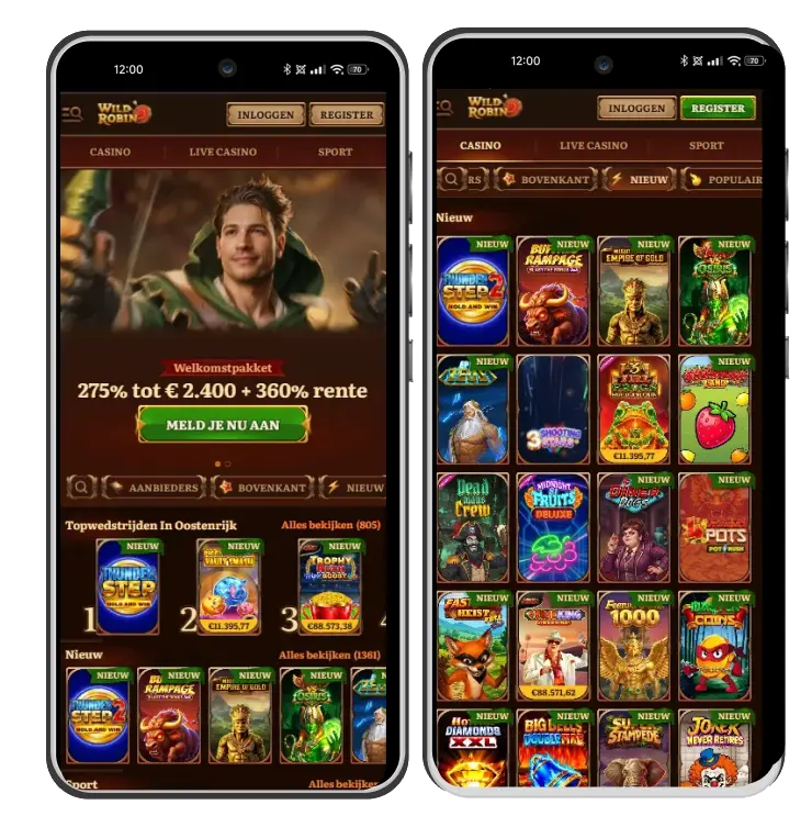 wildrobin casino mobile versie
